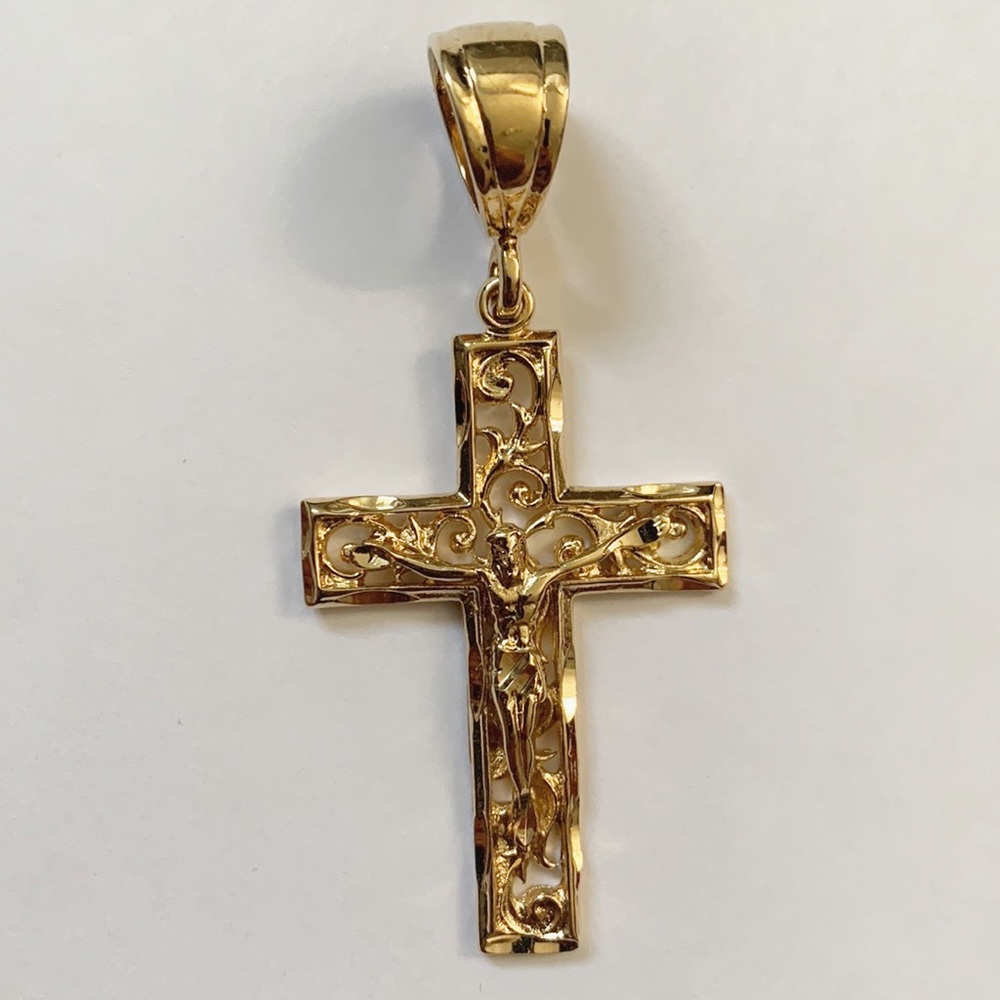 Gold Plated Crucifix Pendant